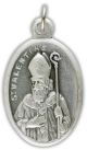 St Valentine Patron Saint Medal - Italian Silver OX 1 inch   (Minimum quantity purchase is 2)