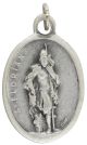  Saint Florian Patron Saint (Firefighters)  Medal - Italian Silver OX 1 inch (Minimum quantity purchase is 2)