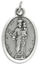 Our Lady Queen of Peace Medal - Italian Silver OX 1 inch    (Minimum quantity purchase is 2)