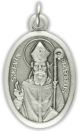  Saint Kevin Patron Saint  Medal - Italian Silver OX 1 inch (Minimum quantity purchase is 2)