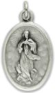  Our Lady of the Assumption / Pray For Us Medal - Italian Silver OX 1 inch   (Minimum quantity purchase is 2)