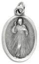 Divine Mercy Jesus / Jesus Yo Confio En Ti Medal - Italian Silver OX 1 inch  (Minimum quantity purchase is 2)