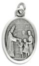 Confirmation / Holy Spirit Medal - Italian Silver OX 1 inch   (Minimum quantity purchase is 2)