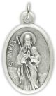  St James / Pray For Us Medal - Italian Silver OX 1 inch    (Minimum quantity purchase is 2)