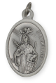  St Lawrence / Pray For Us Medal - Italian Silver OX 1 inch  (Minimum quantity purchase is 2)