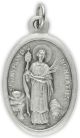 St Raymond Nonnatus Medal / PRAY FOR US - Italian Silver OX 1 inch    (Minimum quantity purchase is 2)