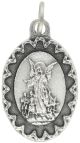 Guardian Angel Medal with Scalloped Edge - 1
