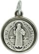   Round Silver St. Benedict Medal  - 3/4 Inch   (Minimum quantity purchase is 4)