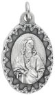Sacred Heart of Jesus Medal with Scalloped Edge - 1 inch  (Minimum quantity purchase is 3)