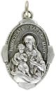 Immaculate Heart of Mary / Pray for Us Medal - Unique Oval Shape - 1 inch