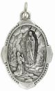  Our Lady of Lourdes / Pray for Us Medal - Unique Oval Shape - 1 inch  (Minimum quantity purchase is 2)