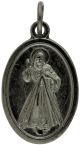 Divine Mercy Medal - Gun Metal  - Made in Italy - 1