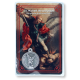 St. Michael the Archangel Laminated Prayer Card with Medal – Made in Italy *  (Minimum quantity purchase is 1)