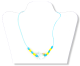  Blue and Yellow Dove Necklace with Blue Cord - Closeout Sale *   (Minimum quantity purchase is 6)