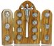 Olivewood Stations of the Cross Arched Tri-Fold Devotional Display (Silver Oxidized Plaques) – 3 3/4