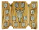 Stations of the Cross Tri-Fold Devotional Display (Silver Oxidized Plaques on Wood) – 6 1/2