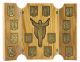 Stations of the Cross Tri-Fold Devotional Display (Bronze Plated Plaques on Wood) – 6 1/2