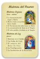 Rosary Mysteries Prayer Laminated Prayer Card - Spanish  (Minimum quantity purchase is 2)