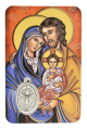  Holy Family / Holy Spirit Medal on Laminated Card - 