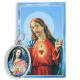 Sacred Heart of Jesus Medal (1 inch) and Picture Card  - Closeout Sale * (Minimum quantity purchase is 1)