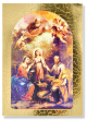Holy Family Card Stock Picture with Gold Edging - 3.5 x 2.5