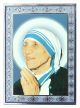  St Teresa of Calcutta Icon with Silver and Gold Foil on Wood - 5 1/2