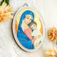 Madonna and the Child Jesus Oval Wall Plaque - 5 3/4
