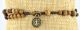 St Benedict Rosary Bracelet with Brown Wood Beads   (Minimum quantity purchase is 1)