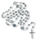 St Benedict Metal Rosary – 9mm St Benedict Medal Beads, Silver Oxidized, Made in Italy *