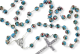 Light Blue Cloisonne Linked Rosary with 8mm Beads - 18
