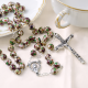 Purple Cloisonné Rosary – 8mm Floral Beads, Made in Portugal