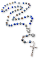 Semi Precious Emperor Stone 8mm Bead Rosary with Miraculous Medal Center - 21.5