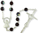  Dark Red / January 7mm Glass Bead Rosary - 20 1/2
