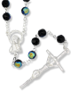 AB Black 7mm Glass Bead Rosary - 20 1/2