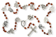 Light Brown Wood Bead Stations of the Cross Rosary Chaplet - 25