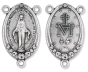 XL Miraculous Medal Center Piece (Double Sided) - 1 3/4" Silver Oxidized, Made in Italy * (Minimum quantity purchase is 1) 