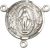 Sterling Silver Miraculous Rosary Center