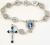 Miraculous Medal Decade Rosary Chaplet (9mm Marian Beads & Blue Enamel Accents) – Silver Oxidized, Made in Italy * (Minimum quantity purchase is 1)