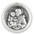  St Joseph / Holy Family Metal Image Beads - pkg of 12   (Minimum quantity purchase is 1)