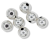6mm Round Silver Metal Beads - Pkg. of 12    (Minimum quantity purchase is 1)
