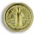   Gold St Benedict Round Metal Rosary Beads - pkg of 12    (Minimum quantity purchase is 1)