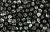 Accented Glass Beads, 8 mm Round Black / Silver - 60 per pack *  (Minimum quantity purchase is 2)