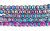  Accented Glass Crystal Beads, Pink, Blue, Silver - Pkg. 60  *  (Minimum quantity purchase is 5)