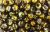   Accented Glass Beads, 8 mm Round Silver, Gold and Brown - 60 per pack   (Minimum quantity purchase is 1)