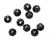 Black Star Spangled Plastic Beads, 8 mm round- 60 beads   (Minimum quantity purchase is 1)