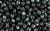 Black and Gray Spun Glass 8mm Beads - Pkg 60 *  (Minimum quantity purchase is 3)