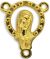  Mary with Crown of Stars Rosary Center Piece - Gold Plated     (Minimum quantity purchase is 2)