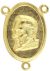 St. Pio Rosary Centerpiece with Relic, Gold Tone - 1 Inch (Minimum quantity purchase is 1)