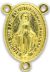   Miraculous Medal Oval Rosary Center - Gold plated 1 inch    (Minimum quantity purchase is 2)