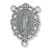 Ornate Floral Our Lady Of Guadalupe Image Center Piece - Silver Ox, 1.25
